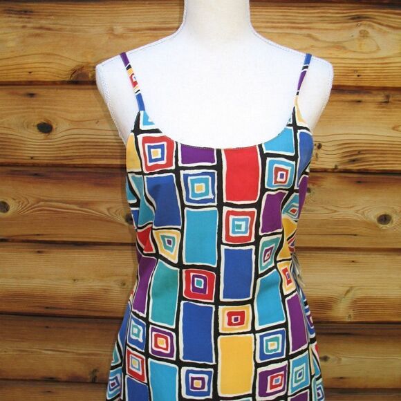 NWT Vintage 90's Multi Color Dress - Picture 3 of 8